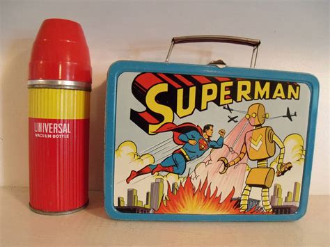 old metal superman lunch box|superman backpack and lunch bag.